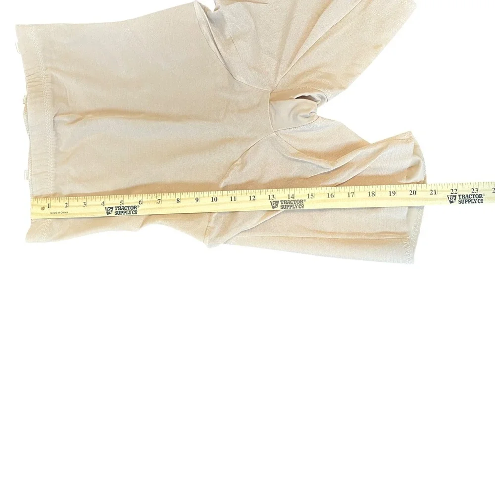 Womens‎ High Waisted Shapewear Shorts Beige Nude Tummy Control Mid Thigh Slimmer